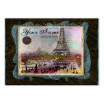 Fun Paris Eiffel Tower Collage Business Cards