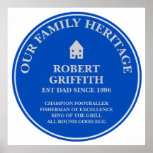 Fun Personalised Family Heritage Plaque Poster