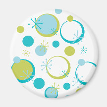 Fun Retro Pattern Fridge Magnet