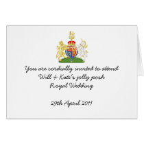 Fun Royal Wedding party invites cards