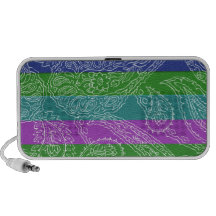 Fun Striped Paisley Print Summer Girly Pattern Speaker System