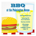 Fun summer BBQ (barbeque) grill party invitation invitations