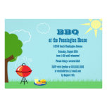 Fun summer BBQ (barbeque) grill party invitation invitations