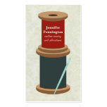Fun thread and needle custom sewing business card