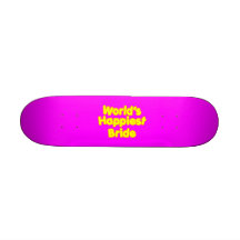 Fun Weddings & Happy Brides  Worlds Happiest Bride Skateboards