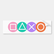 Fundamental Game Symbols Bumper Stickers