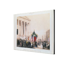 Funeral of the victims of the La Madeleine Stretched Canvas Print