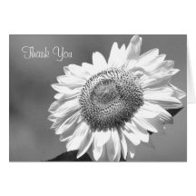 Funeral Thank You Note Card -- Sunflower