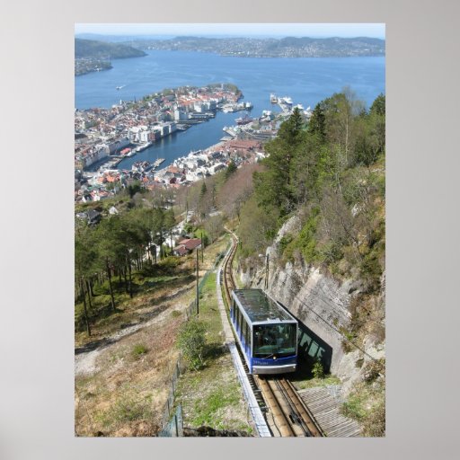 Funicular in Bergen Poster