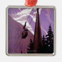 Funicular Railway to Brevent Mt. Christmas Ornament