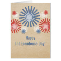 Funky 4th of July Fireworks Card