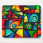 Funky Abstract Swirly Art Mousepads