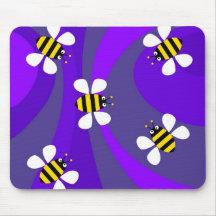 Funky Bees Mouse Mats