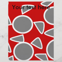 Funky black and white flowers personalized flyer