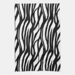 Funky Black and White Zebra Print Kitchen Towels