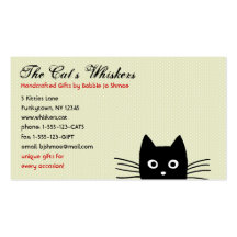 Funky Black Cat Customisable Business Card Templates