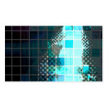 funky blue halftone glowing dots business card