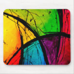 Funky Bright Abstract Art Painting Mousemats