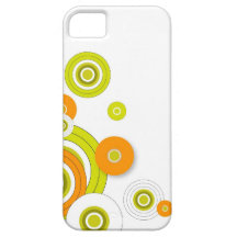 Funky circles on white iPhone 5 covers