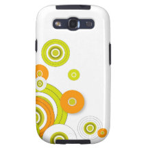 Funky circles on white samsung galaxy SIII covers