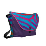 Funky Colourful Abstract Zebra Messenger Bag