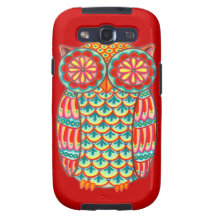 Funky Colourful Owl Samsung Galaxy S3 Vibe Case