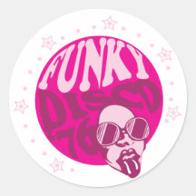 Funky Disco Round Sticker