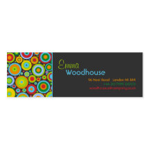 Funky Dots Dark Grey Business Card
