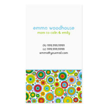 "Funky Dots 'n' Stripes" Mummy Business Card