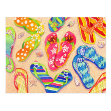 Funky Flip Flops Postcard