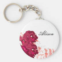 Funky Flora - Button Keychain