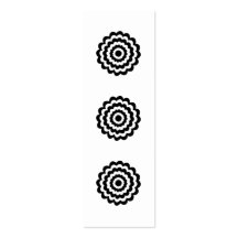 Funky Flower in Black and White. Business Card Template