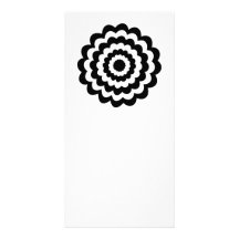 Funky Flower in Black and White. Custom Photo Card