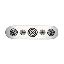 Funky Flower in Black and White. Skateboard Decks