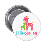 Funky Giraffe Little Sister tshirt Buttons