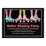 Funky Girls Roller Skating Birthday Party Personalized Announcements