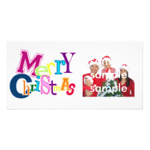 Funky Merry Christmas Photo Card Template