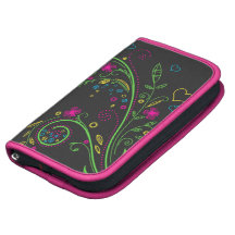 Funky Neon Chalkboard Floral Rickshaw Folio Planner