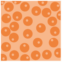 Funky orange retro pattern. photo cut outs