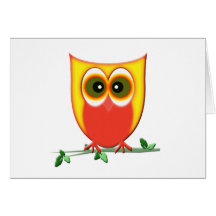 Funky Owl Greeting Card