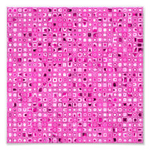 Funky 'Pretty In Pink' Mosaic Tiles Pattern Photographic Print