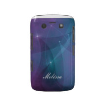 Funky Purple Glow with Name Blackberry Phone Case Blackberry Bold Covers