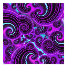 Funky Purple Swirl Fractal Art Pattern Photo