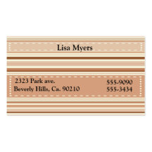 Funky Retro Stripes Of The Seventies Business Card Template