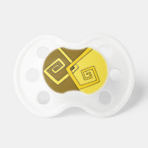 Funky Retro Yellow Lines Baby Pacificer pacifiers
