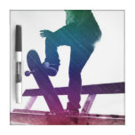 Funky Skateboarder Skate Kid dry erase boards