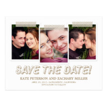 Funky Snapshots Save The Date Card Post Cards