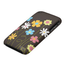 Funky Spring Flowers iPhone3 Case Case-Mate iPhone 3 Case