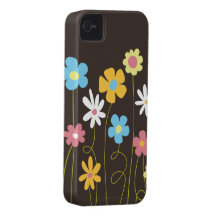 Funky Spring Flowers iPhone4 Case iPhone 4 Case