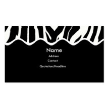 Funky Zebra Business Card